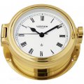 WEMPE Reloj en Ojo de Buey 140mm Ø (Serie CUP) Porthole clock brass with Roman numerals