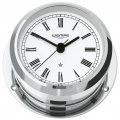 WEMPE Reloj de Yate 95mm Ø (Serie PIRATE II) Yacht clock chrome plated with Roman numerals