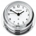 WEMPE Reloj de Yate 95mm Ø (Serie PIRATE II) Yacht clock chrome plated with Arabic numerals