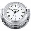 WEMPE Reloj en Ojo de Buey 120mm Ø (Serie NAUTICAL) Porthole clock chrome plated with Roman numerals on white clock face